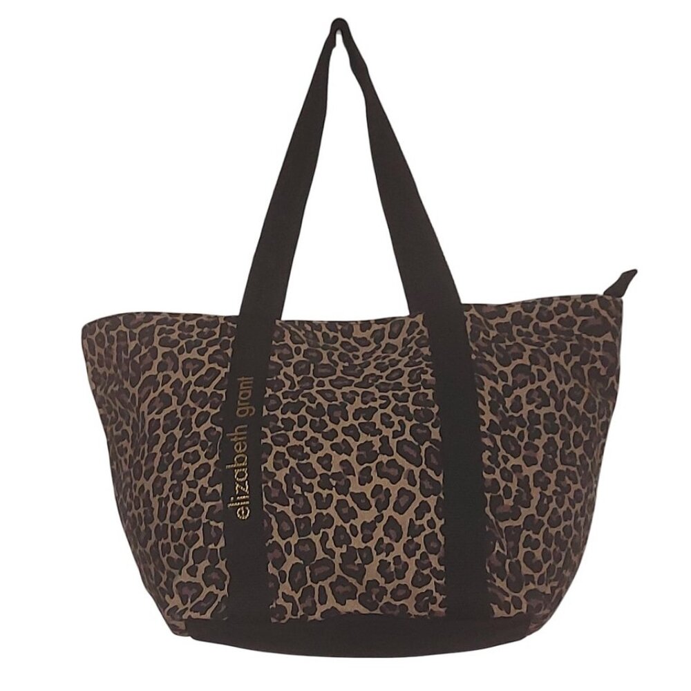 Elizabeth Grant Cheetah Print Thick Canvas Tote Bag - Free w/$100 Plus Purchase